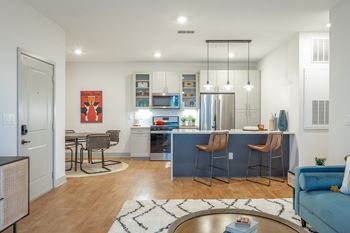 Designer plank flooring throughout at anthem luxury rentals and apartments in hunstville, a